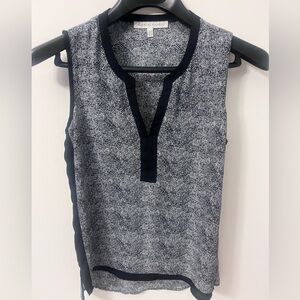 Daniel Rainn Black and Gray Sleeveless Blouse
